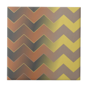 Azulejo Patrón geométrico de chevron en zig-zag de oro mar