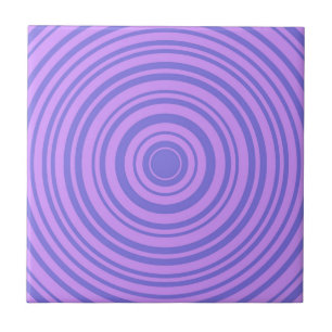 Azulejo Patrón geométrico de círculo azul púrpura hipnótic