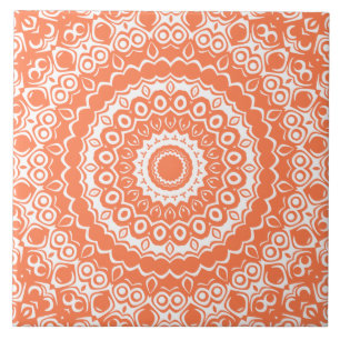 Azulejo Patrón Geométrico de Coral Mandala