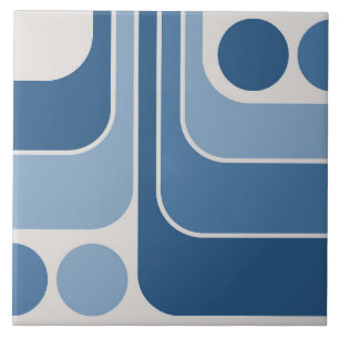 Azulejo Patrón geométrico de estilo retro vintage de los a