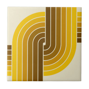 Azulejo Patrón geométrico de estilo retro vintage de los a