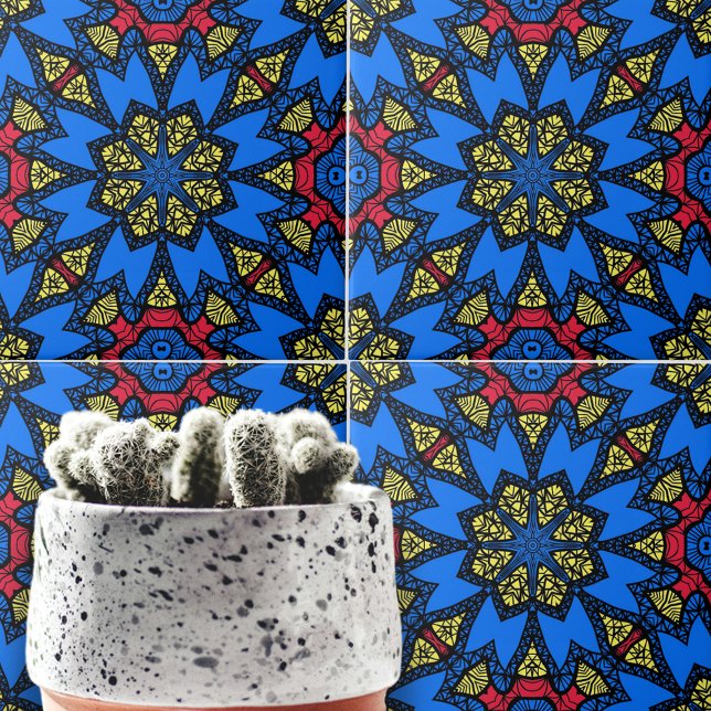 Azulejo Patrón geométrico de la etnia africana amarilla az (Subido por el creador)