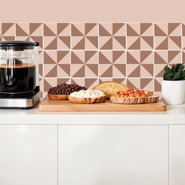 Azulejo Patrón geométrico de la mousse de Triangles Mocha (Subido por el creador)