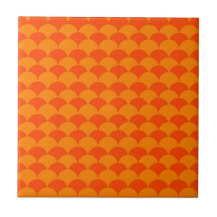 Azulejo Patrón geométrico de onda japonesa de medio círcul