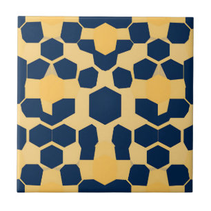 Azulejo Patrón Geométrico de Panal de Abejas Hexágono Azul