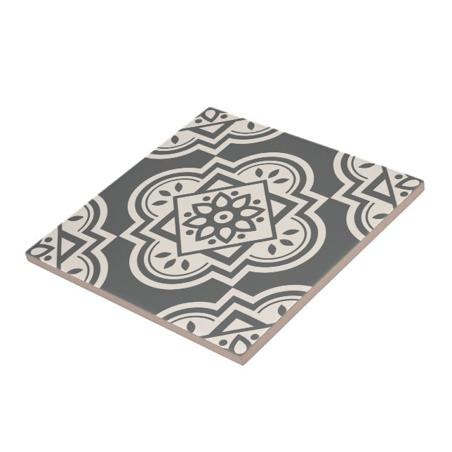Azulejo Patrón Geométrico Decorativo Quatrefoil Cerámica T (Lado)