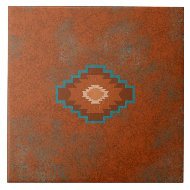 Azulejo Patrón geométrico del diamante de los cañones del  (Frente)