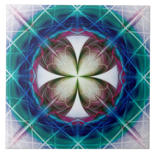 Azulejo Patrón geométrico floral