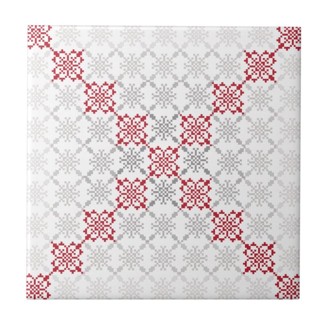 Azulejo Patrón geométrico II del signo del SUN letón tradi (Frente)