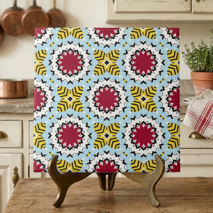 Azulejo Patrón geométrico Kaleidoscópico árabe colorid