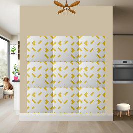 Azulejo Patrón geométrico moderno amarillo y blanco