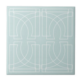 Azulejo Patrón geométrico moderno azul polvoriento