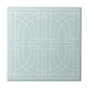 Azulejo Patrón geométrico moderno azul polvoriento