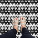 Azulejo Patrón geométrico moderno de arte de Op en blanco<br><div class="desc">Esta baldosa de cerámica presenta un diseño decorativo contemporáneo con un patrón abstracto creado por una disposición de formas geométricas en blanco y negro. Su textura crea un efecto de ilusión óptica que añade profundidad visual e interés a cualquier espacio.</div>