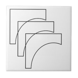 Azulejo Patrón geométrico moderno en blanco y negro