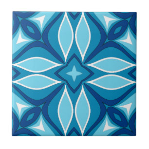 Azulejo Patrón geométrico moderno en mosaico en tonos de a