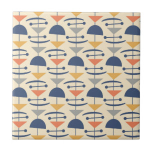 Azulejo Patrón Geométrico Moderno Retro Mid Century