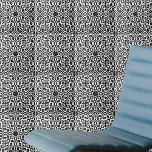 Azulejo Patrón Geométrico Mosaico Blanco Y Negro<br><div class="desc">Elegante diseño de cerámica decorativa con un diseño geométrico impecable en blanco y negro.</div>