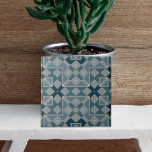 Azulejo Patrón geométrico mosaico de mosaico de mosaico de<br><div class="desc">El diseño de las baldosas es moderno y elegante,  con un diseño de mosaico sin fisuras en diferentes tonos azules.</div>