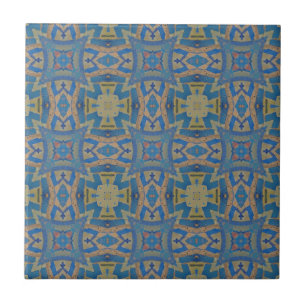 Azulejo patrón geométrico mosaico marroquí verde turquesa