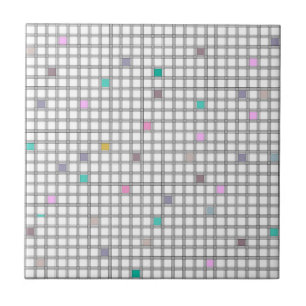 Azulejo Patrón geométrico multicolor controlado