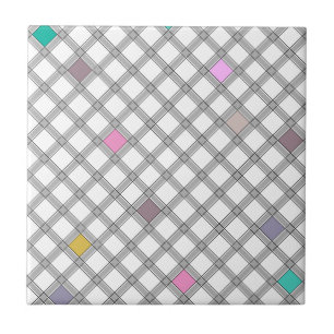 Azulejo Patrón geométrico multicolor controlado