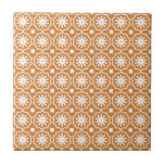 Azulejo Patrón geométrico naranja moderno<br><div class="desc">Tejido cerámico de diseño geométrico naranja moderno</div>