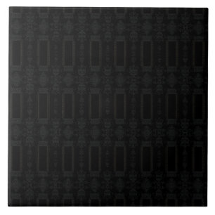 Azulejo Patrón geométrico negro: diseño minimalista modern