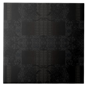 Azulejo Patrón geométrico negro: diseño minimalista modern