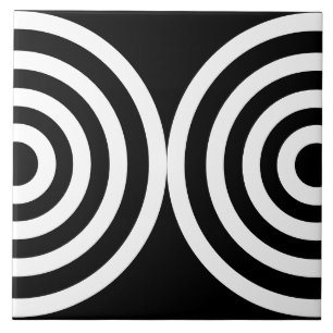 Azulejo Patrón geométrico negro medio siglo moderno