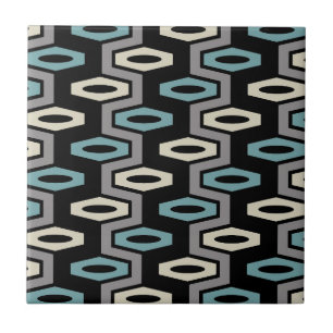 Azulejo Patrón geométrico retro