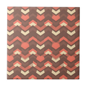 Azulejo Patrón geométrico retro de Chevron Moderno de medi