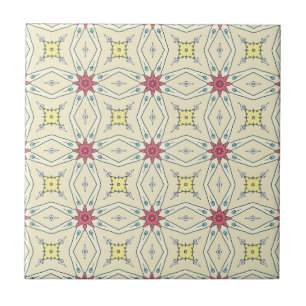 Azulejo Patrón geométrico retro Pastel