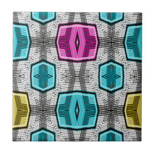 Azulejo Patrón geométrico retro sesenta