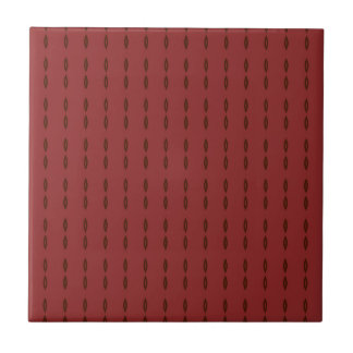 Azulejo Patrón geométrico rojo óxido y marrón oscuro