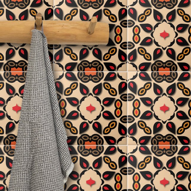 Azulejo Patrón geométrico simétrico étnico árabe (Subido por el creador)