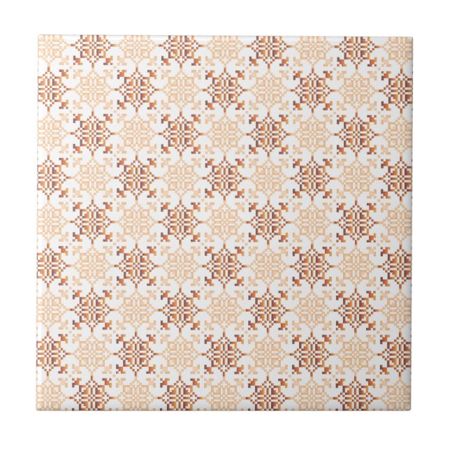 Azulejo Patrón geométrico VII del signo del SOL letón trad (Frente)
