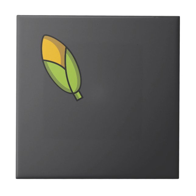 Azulejo Patrón gris de maíz de verduras cortas (Frente)