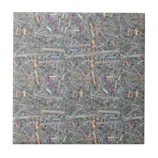 Azulejo Patrón gris de mosaico cerámico (Frente)