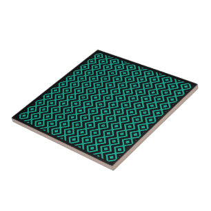 Azulejo Patrón Harlequin con forma de diamante Turquesa ne