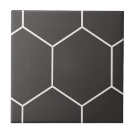 Azulejo Patrón Hexagon Tile Cerámico Negro