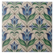 Patrón holandés azul de Delft 