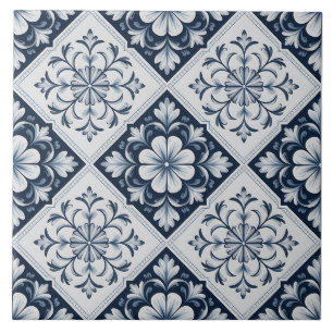 Azulejo Patrón holandés azul de Delft