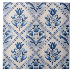 Azulejo Patrón holandés Delft azul