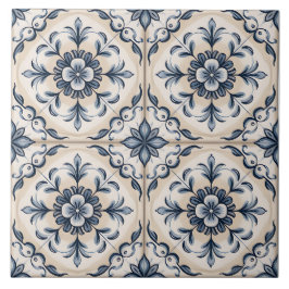 Azulejo Patrón holandés Delft azul