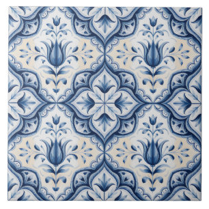 Azulejo Patrón holandés Delft azul