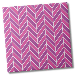 Azulejo Patrón hueso de arenque púrpura rosa simple y colo
