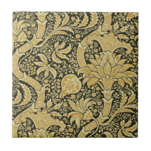 Azulejo Patrón Indio Dorado, William Morris