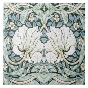 Azulejo Patrón intrincado azul de Pimpinela de William Mor
