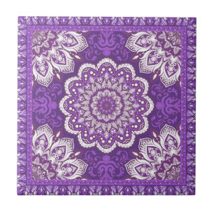 Azulejo Patrón islámico Tones púrpura Tejidos cerámicos